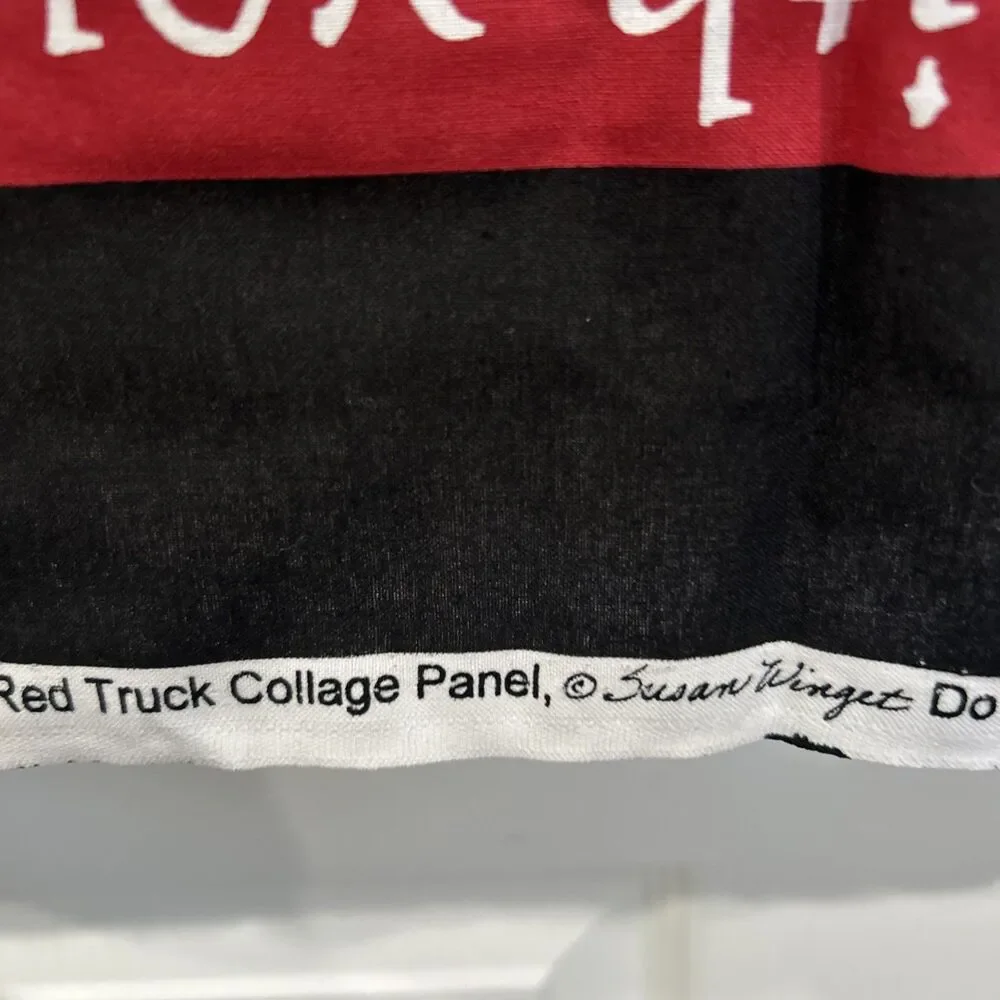 Susan Winget Cotton Quilting Fabric Panel Red Truck Holiday Christmas 35